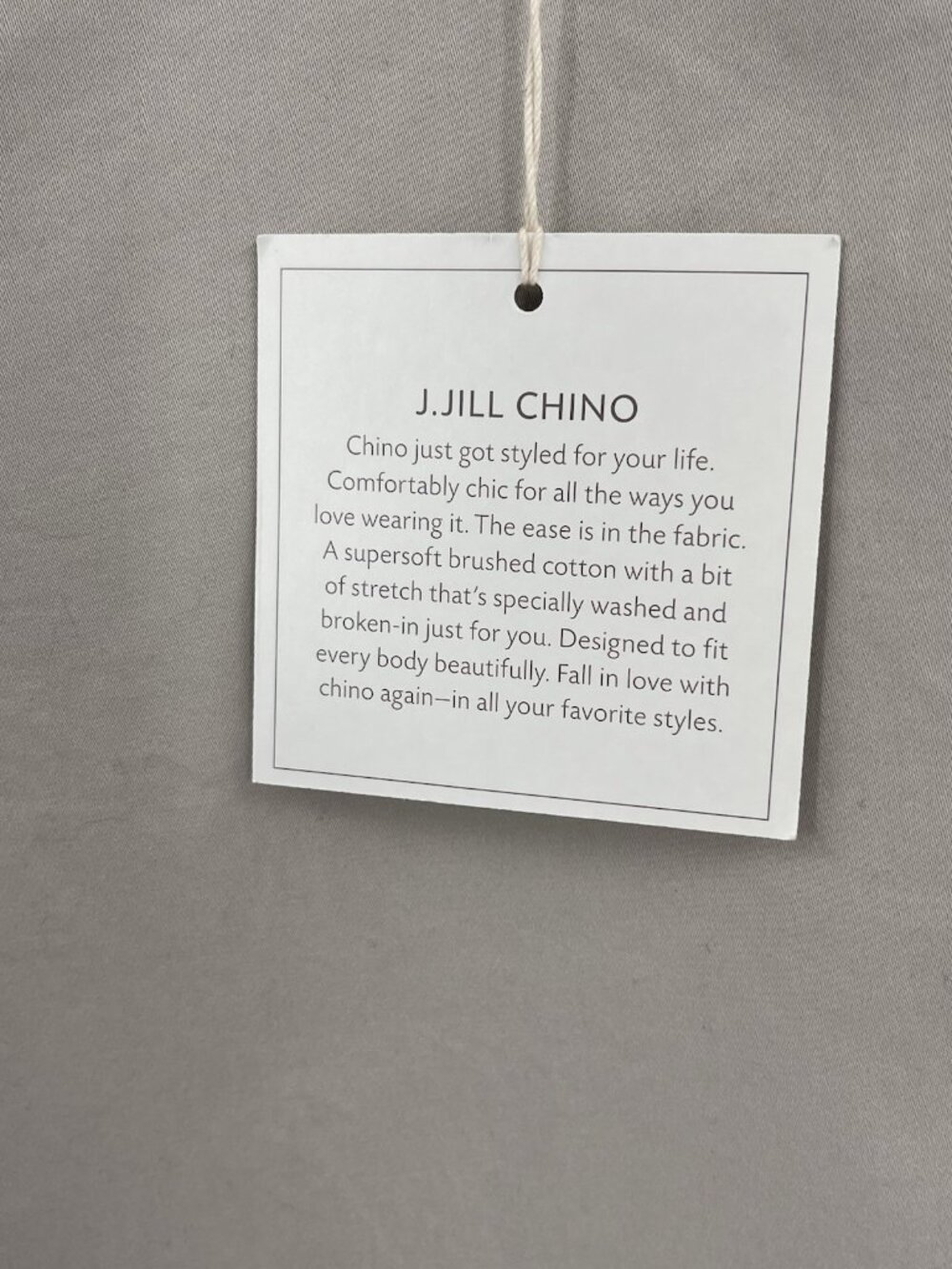 J.JILL Women's Tan Soapstone Flat Front Wide Leg Chino Pants NWT 6 Petite - Picture 3 of 6